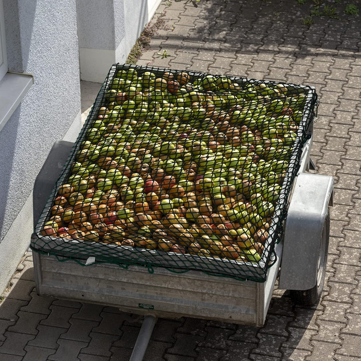 Relaxdays Anhängernetz, Gepäcknetz, dehnbar bis 3x2 Meter, schwarz 1, 1