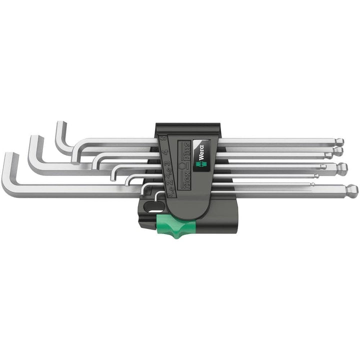 Wera 950 PKLS/9 SM SB Winkelschlüsselsatz, metrisch, gestellverchromt, 9-teilig, 05073594001