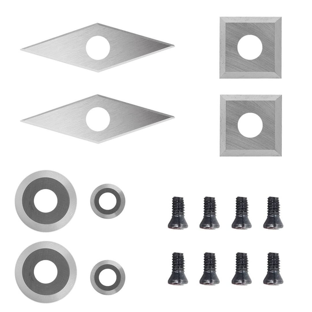 Hartmetall Wendeschneidplatten Set für Drehmeissel, Yasorn 8 Stück Hartmetall Einsatzschneider für H
