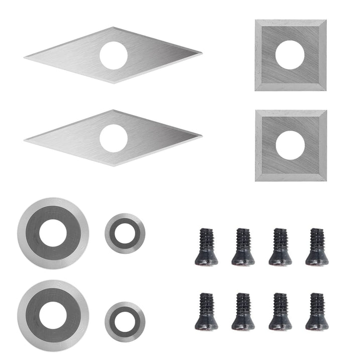 Hartmetall Wendeschneidplatten Set für Drehmeissel, Yasorn 8 Stück Hartmetall Einsatzschneider für H