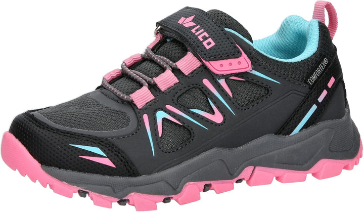 Lico Unisex Kinder Allen Vs Cross-Laufschuh 25 EU Anthrazit Pink Türkis, 25 EU Anthrazit Pink T&#xFC
