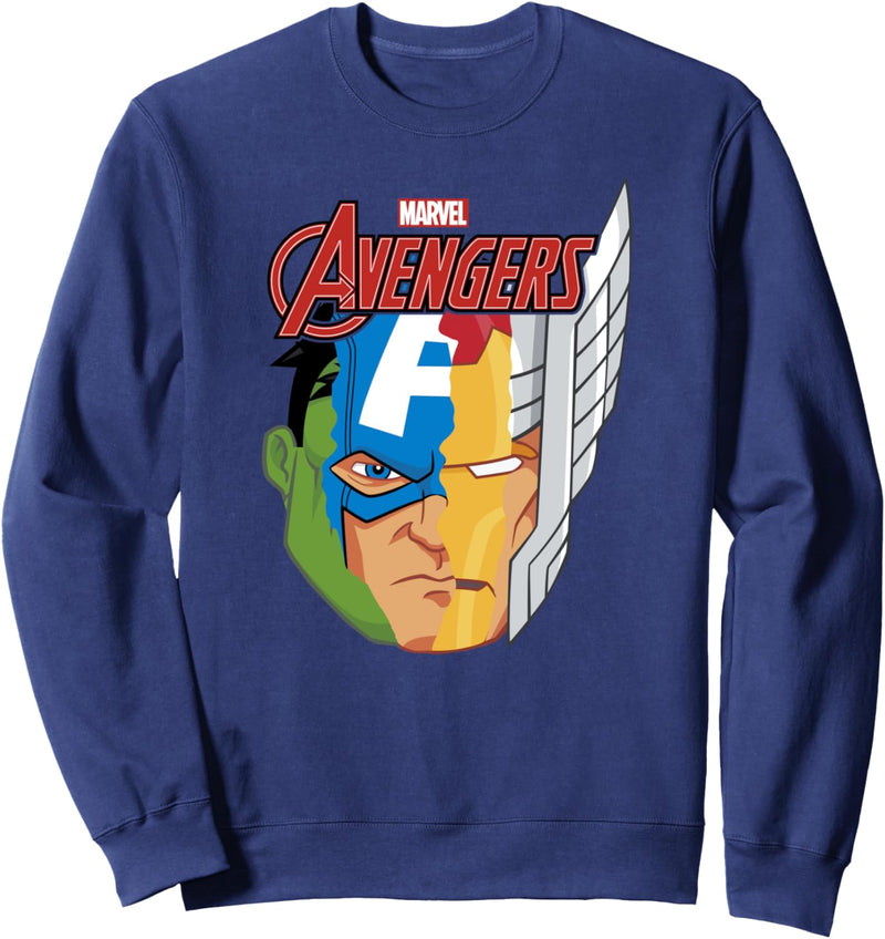 Marvel The Avengers Smash Up Face Portrait Sweatshirt