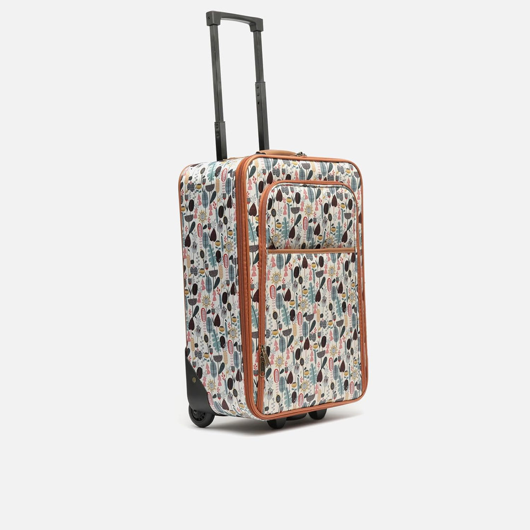 MISAKO Reisekoffer aus Stoff Klein Bosque Beige Unisex - Halbstarrer, weicher, eleganter Koffer - 50