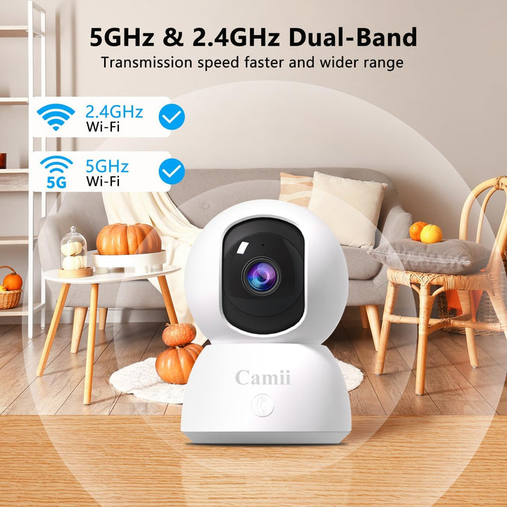 2Pack 3MP Haustier Kamera Hund Kamera mit Telefon App 5G/2.4GHz WiFi Kameras Indoor Security Camera