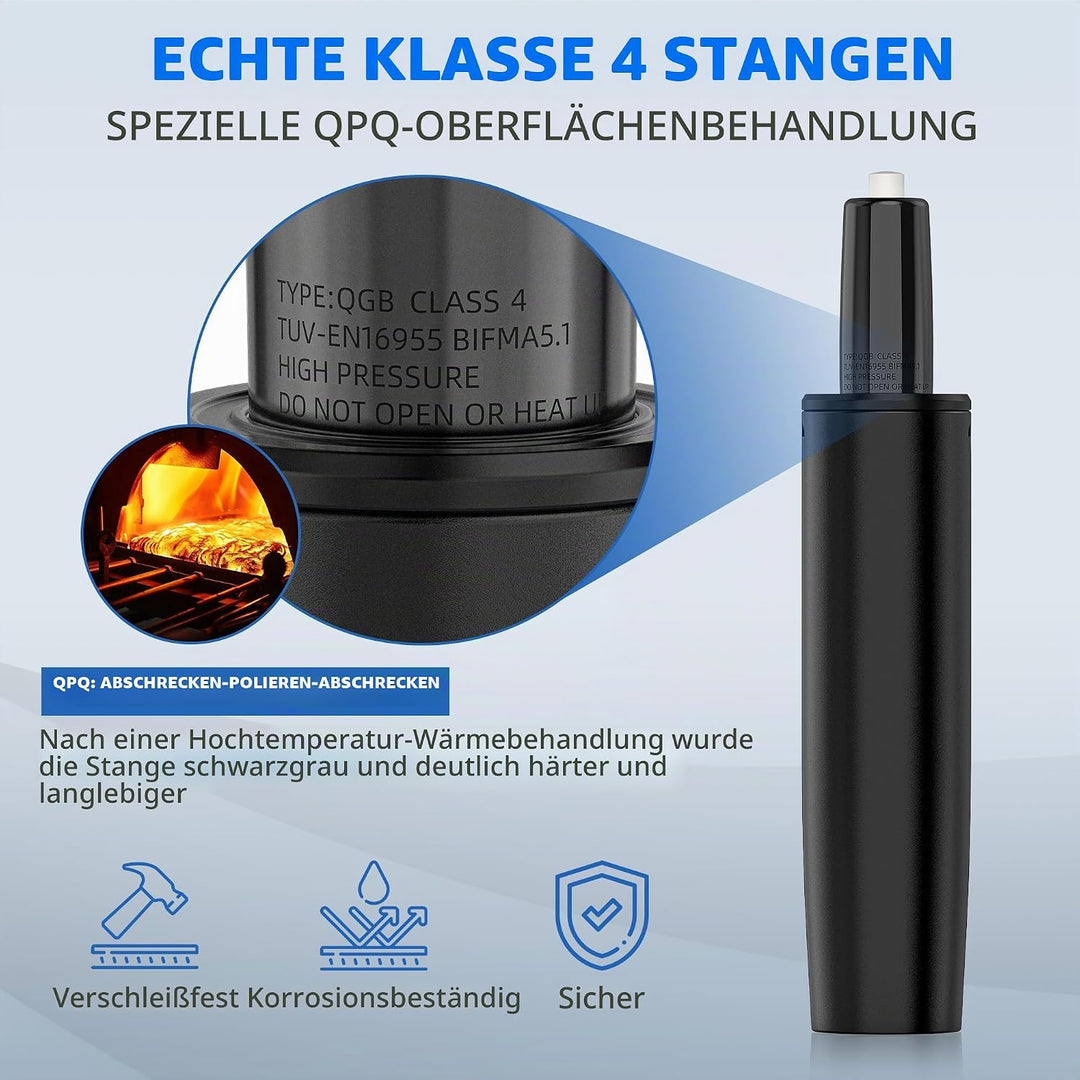 WEWILL Gasdruckfeder Bürostuhl, Belastbar bis 500kg-Höhenverstellbarer Gasdruck Dämpfer für Drehstüh