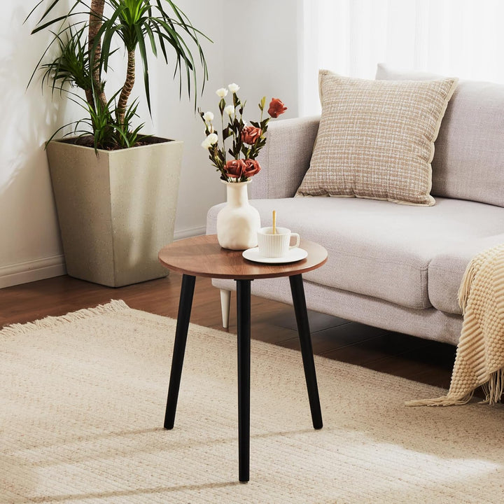 APICIZON Beistelltisch Rund Holz Couchtisch klein Wohnzimmer Schlafzimmer Tisch Beistelltische,mit B