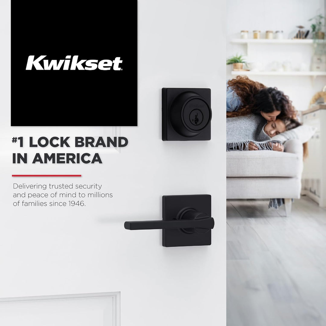 Kwikset 92001-603 Casey Passage Lever, Matte Black Schwarz Modern, Schwarz Modern