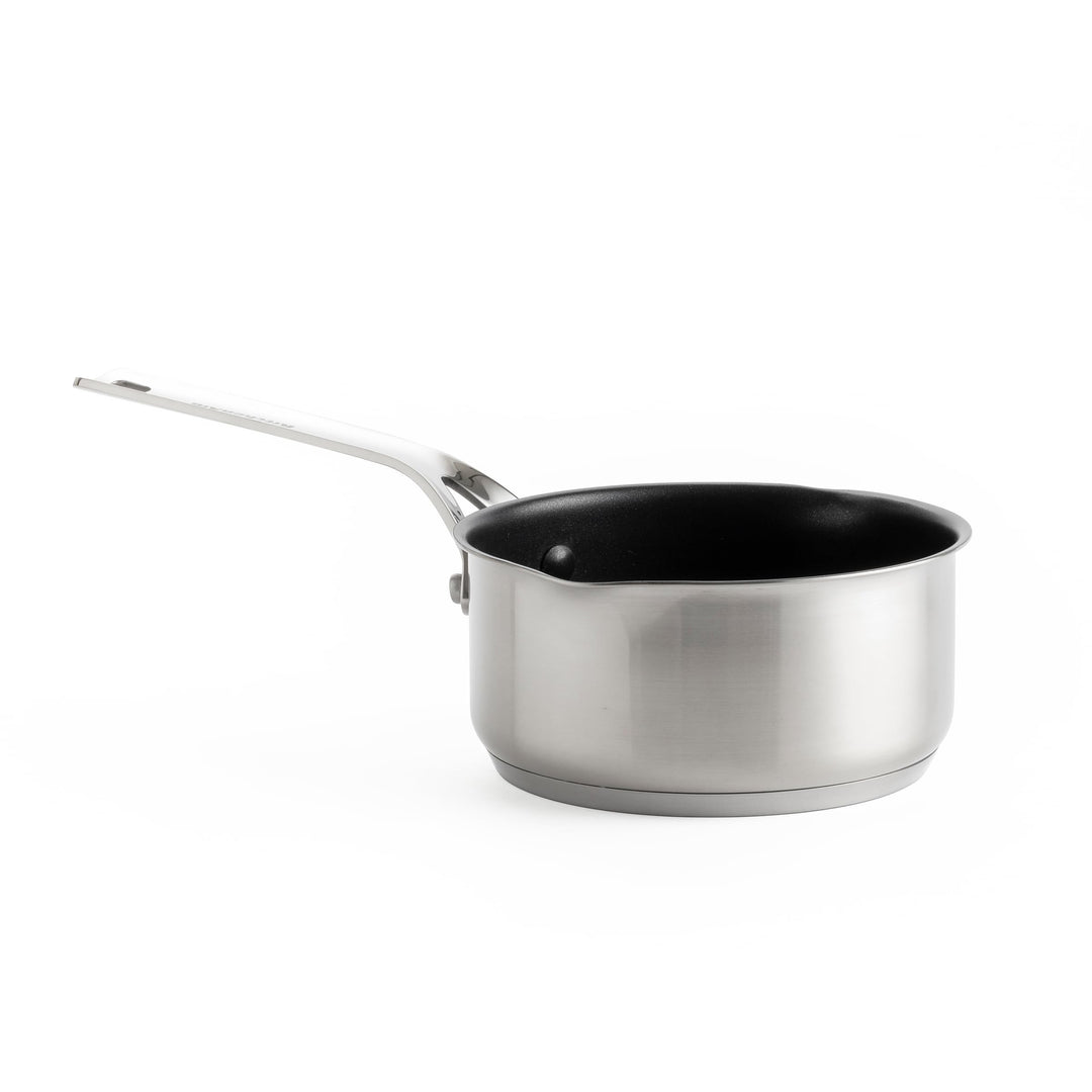 KitchenAid Stainless Steel PFAS-freier keramischer Antihaft-Topf 16 cm/1,5 Liter, plattiert, indukti