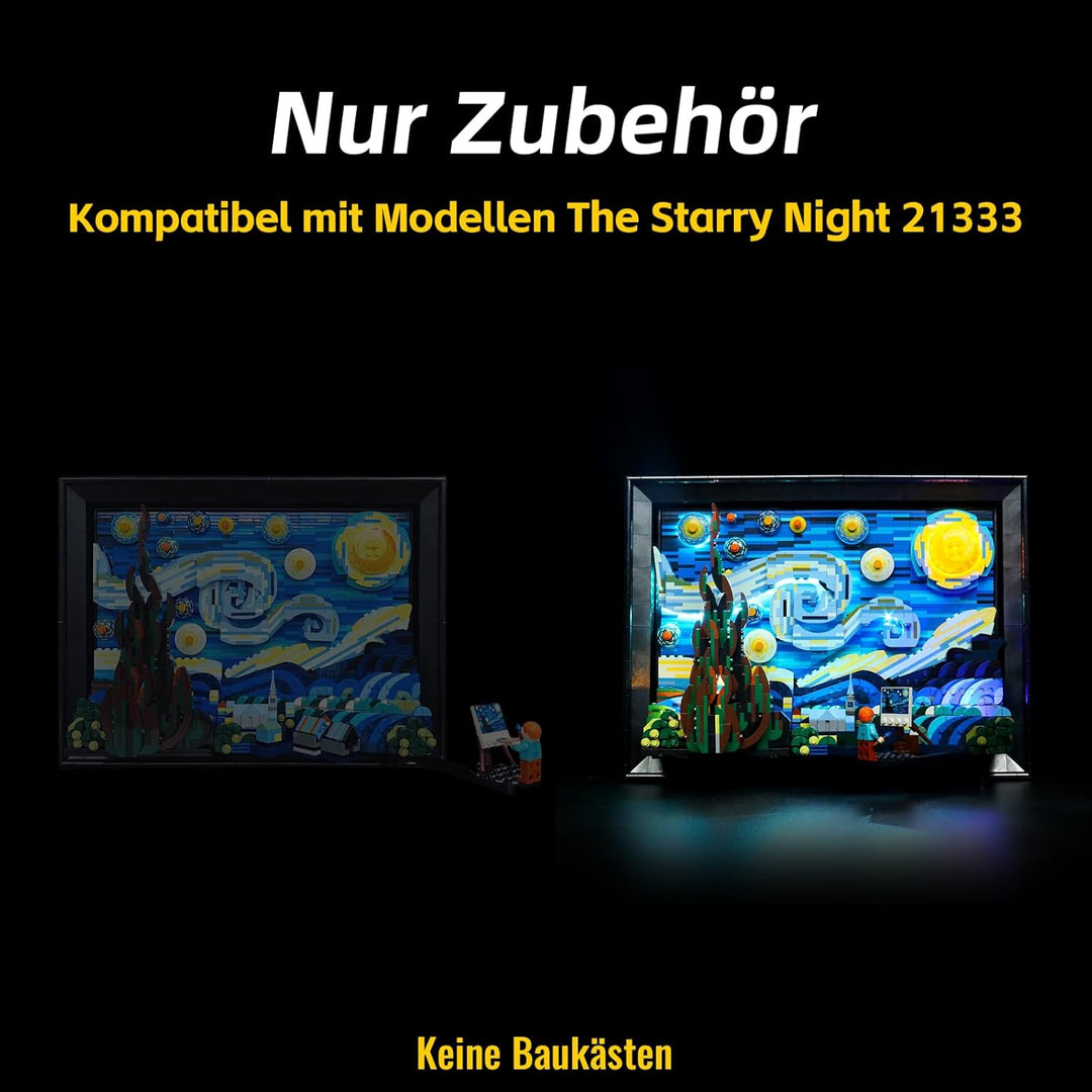 BrickBling LED-Beleuchtungsset für Lego Ideas Vincent Van Gogh - The Starry Night (Nur Beleuchtung,