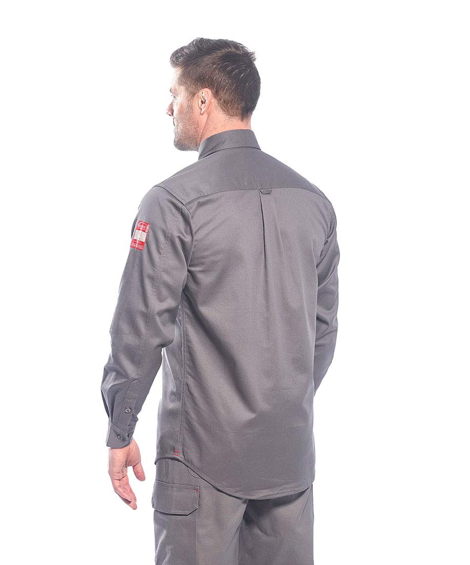 Portwest Bizflame 88/12 Hemd, Grösse: S, Farbe: Grau, FR89GRRS Grau S, Grau S