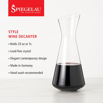 Spiegelau Dekanter, Wein-Dekanter, Kristallglas, 1 L, Style, 4670157