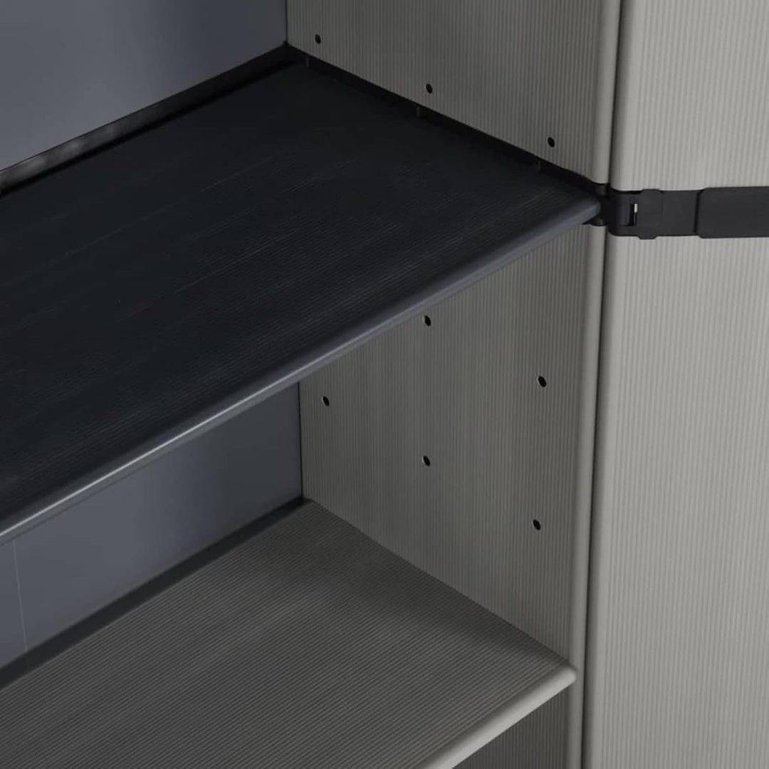 Tidyard Kunststoffschrank Balkonschrank Gartenschrank Putzschrank Kellerschrank Lagerschrank mit 2 T