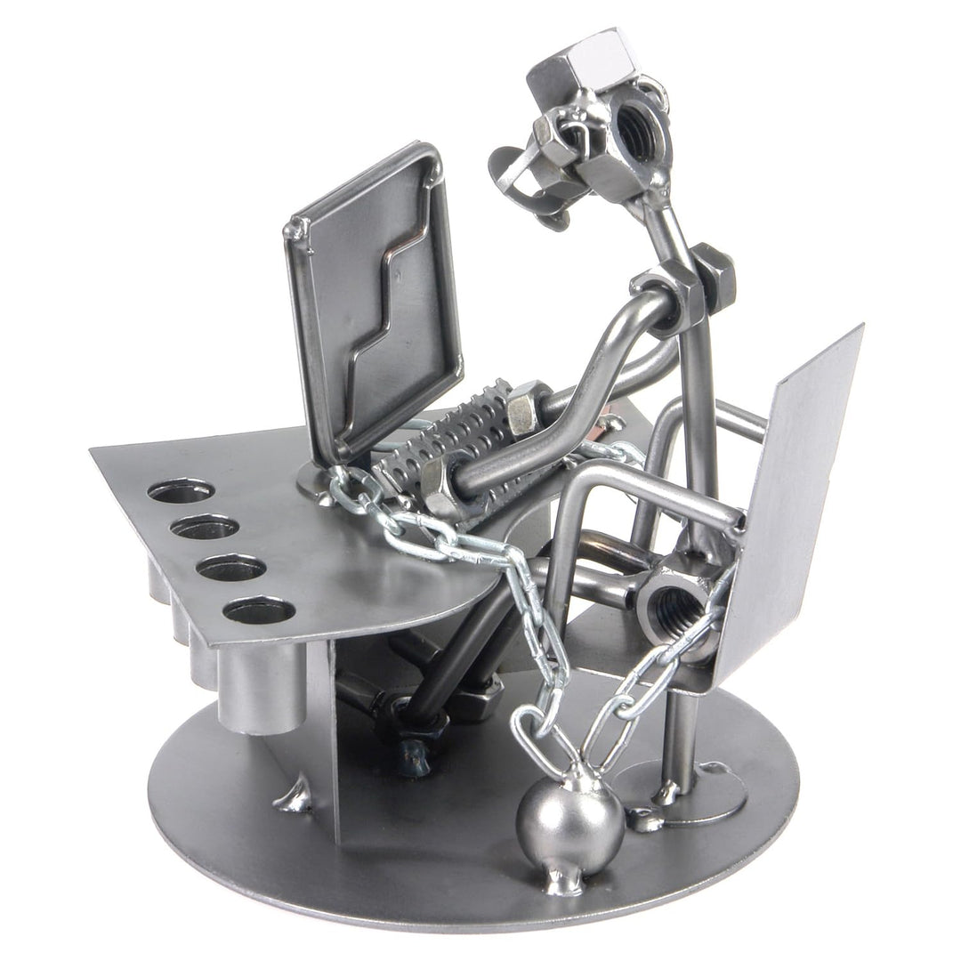 Schraubenmännchen PC Büro Workaholic I Handarbeit I Geschenkidee I Metallfigur I Metallmännchen I St