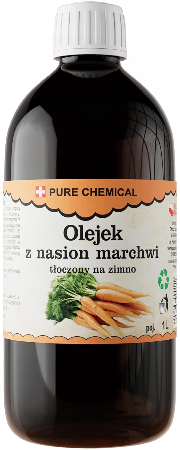 CHOSA Karottensamenöl Bio Kaltgepresst Unraffiniert 1000 ml - 100% Reines Karottenöl Gesicht, Körper