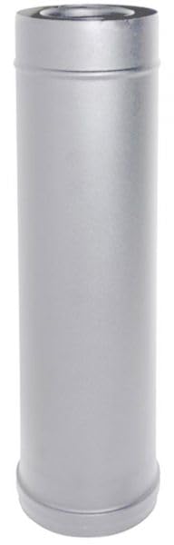 Rauchrohr Koaxialrohr Edelstahl Gerades Element D. 80/130 1 m CE Pelletofen Made in Italy