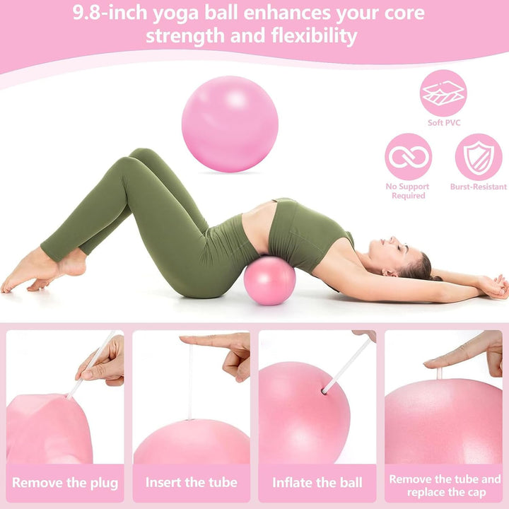 Pilates Ring Set,13 Pilates Ball Pilates Ring Zubehör, Pilates-Ring mit rutschfesten Griffen, ideal