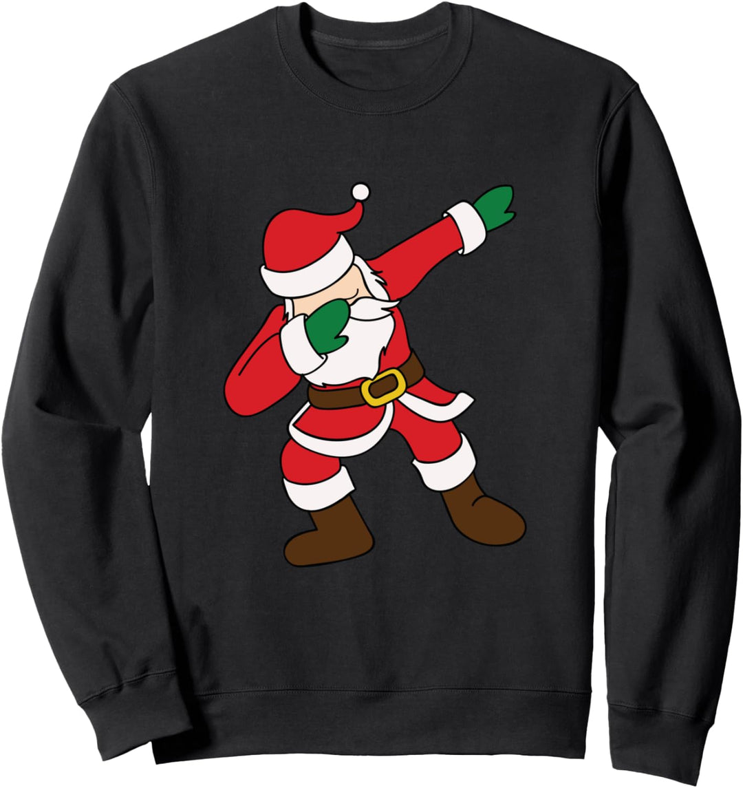 Dabbing Santa mit Nikolaus Mütze Weihnachten Sweatshirt