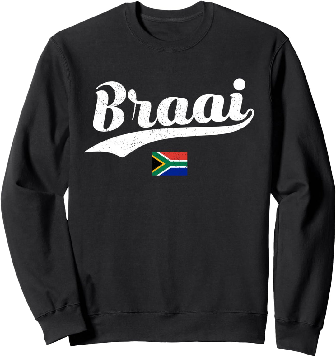 Braai lustige südafrikanische Flagge BBQ Familie Sweatshirt