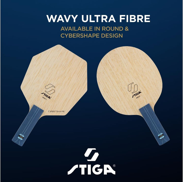 STIGA Wavy Ultra Fibre Profi-Tischtennisholz Cybershape - Classic, Cybershape - Classic