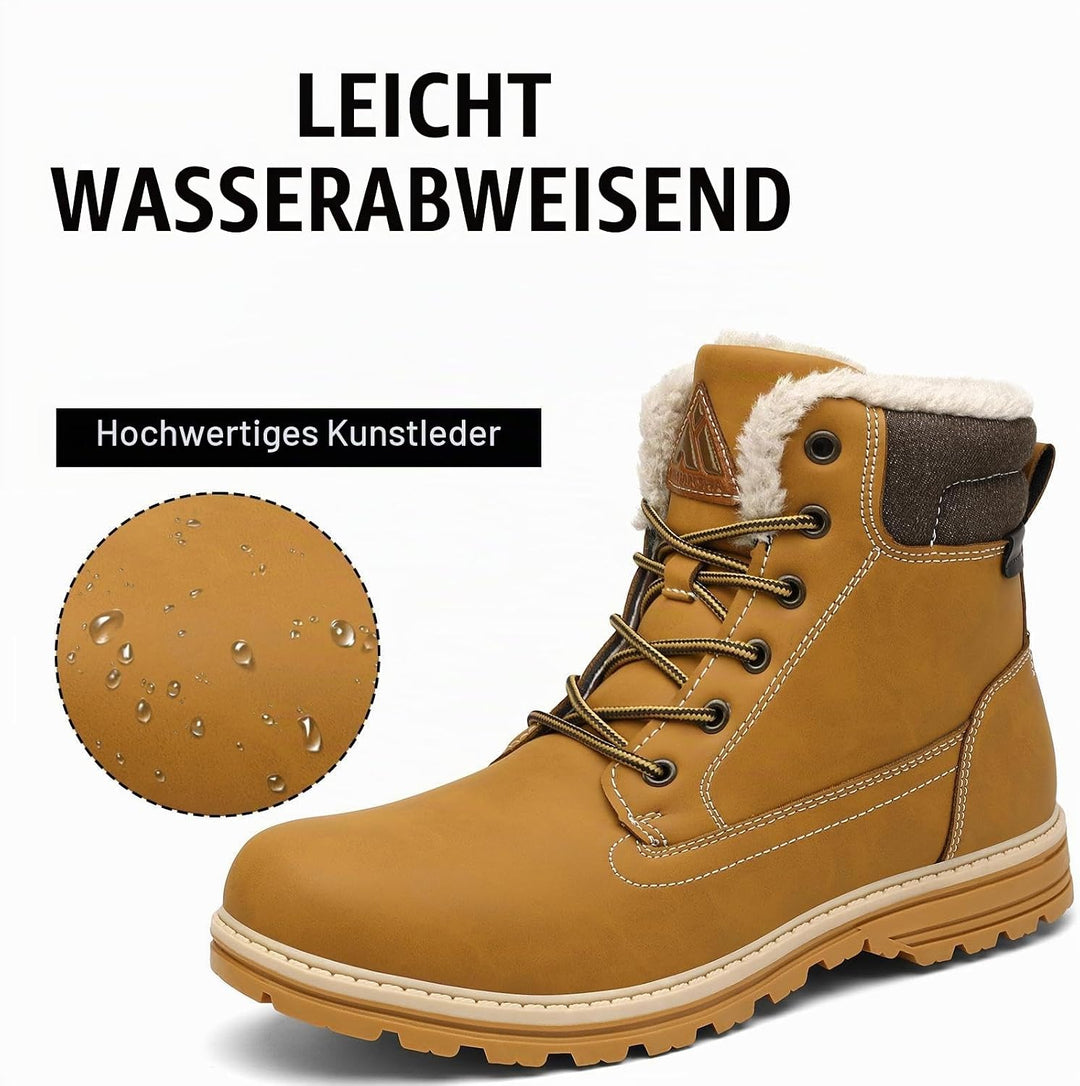 Mishansha Unisex Winterschuhe Herren Warme Gefütterte Winterstiefel Damen Wasserabweisend Wanderschu
