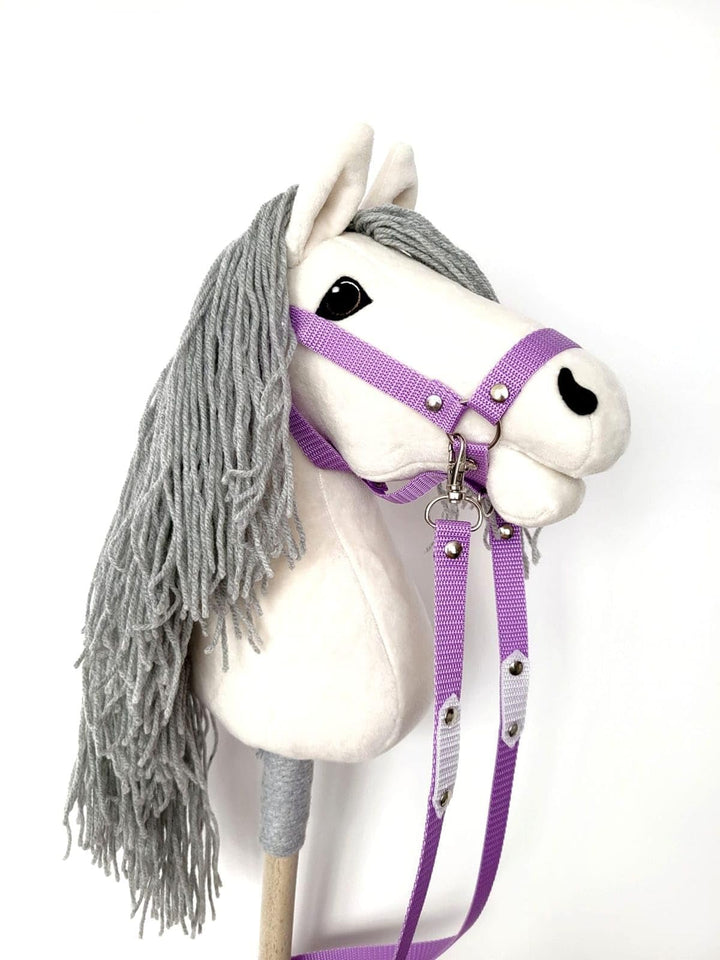 Steckenpferd A4 (Pferd auf einem Stock) Hobby Horse A4 komplett mit Kantar wie auf dem Foto (Wite),