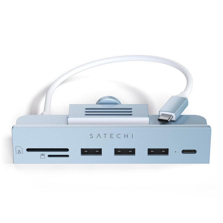 SATECHI USB-C Klemm Hub, für iMac M4, USB-C Daten, 3X USB-A 3.0, Micro-/SD Kartenleser, für iMac M4