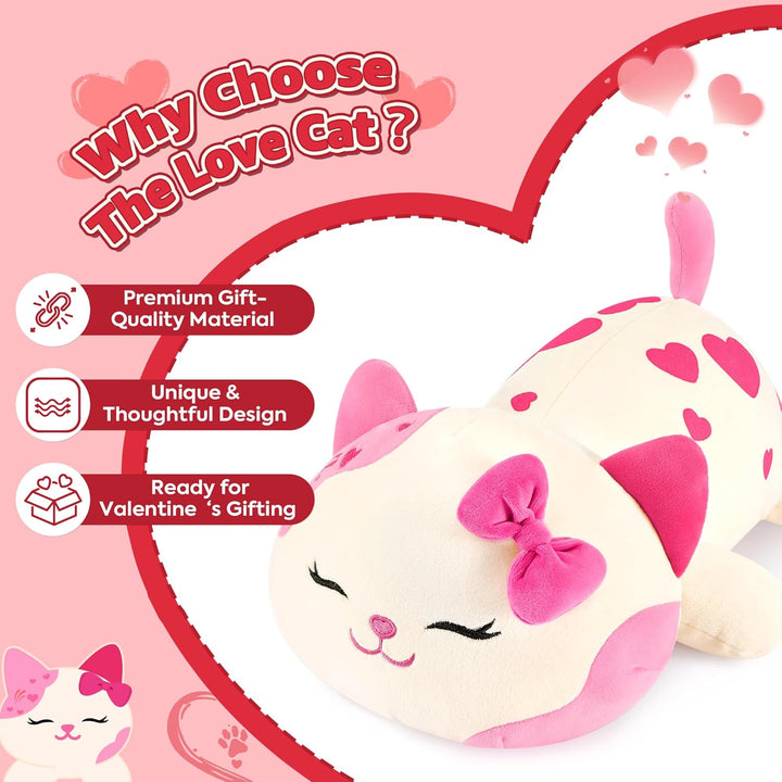 shownicer Plüschtier Katze Kuscheltier Stofftier Kawaii Katze Plüsch Kissen Spielzeug Kätzchen Plüsc