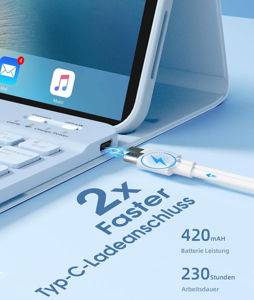Vobafe Hülle mit Tastatur Kompatibel mit iPad A16 11 Generation 2025/10 Gen 2022 10.9 Zoll, Air 11 Z
