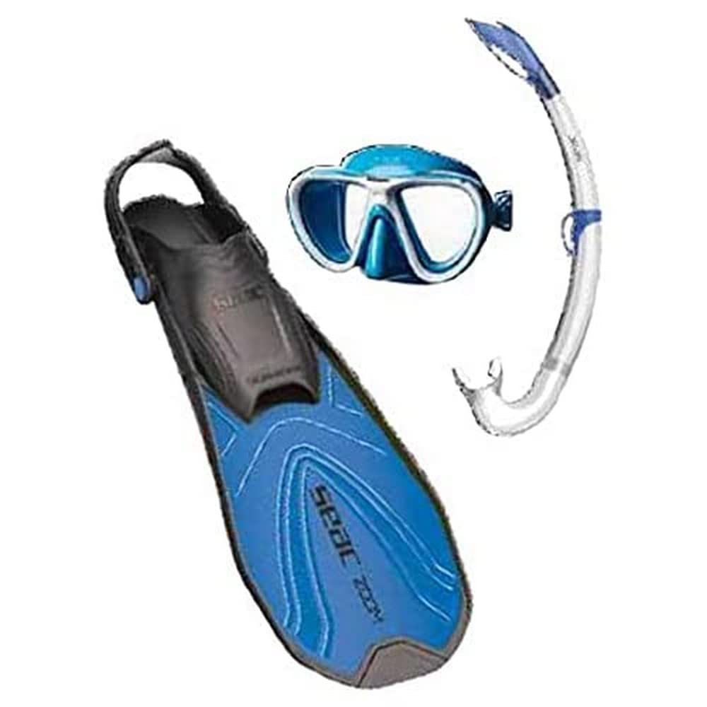 Seac Set Zoom Schnorchelset Taucherbrille Mit Schnorchel Und Flossen 32-35, 32-35