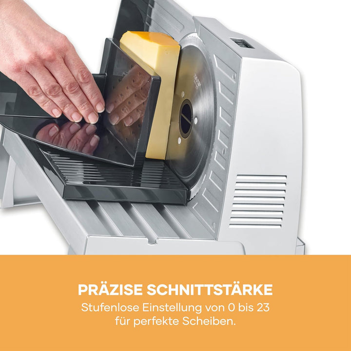 Severin Allesschneider für Brot oder Aufschnitt, Brotschneidemaschine mit stufenlos einstellbarer Sc