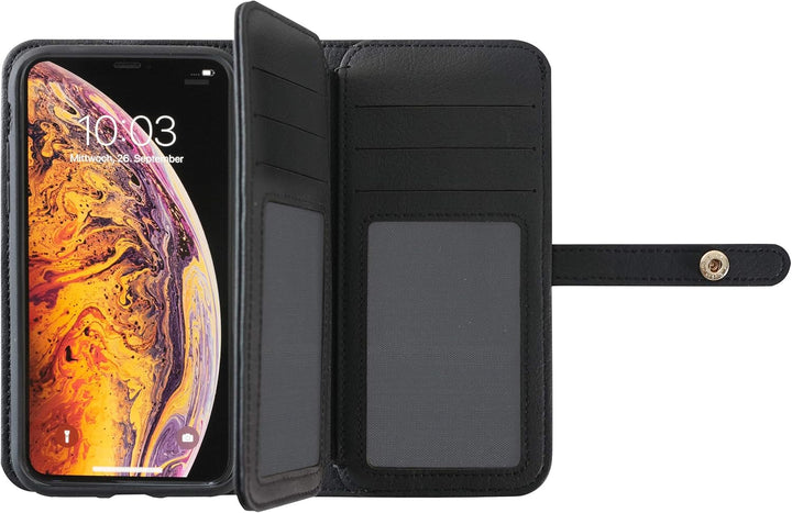KMP Portemonnaie Schutzhülle für iPhone XS Max Black Panther Comfort, Black panther Comfort