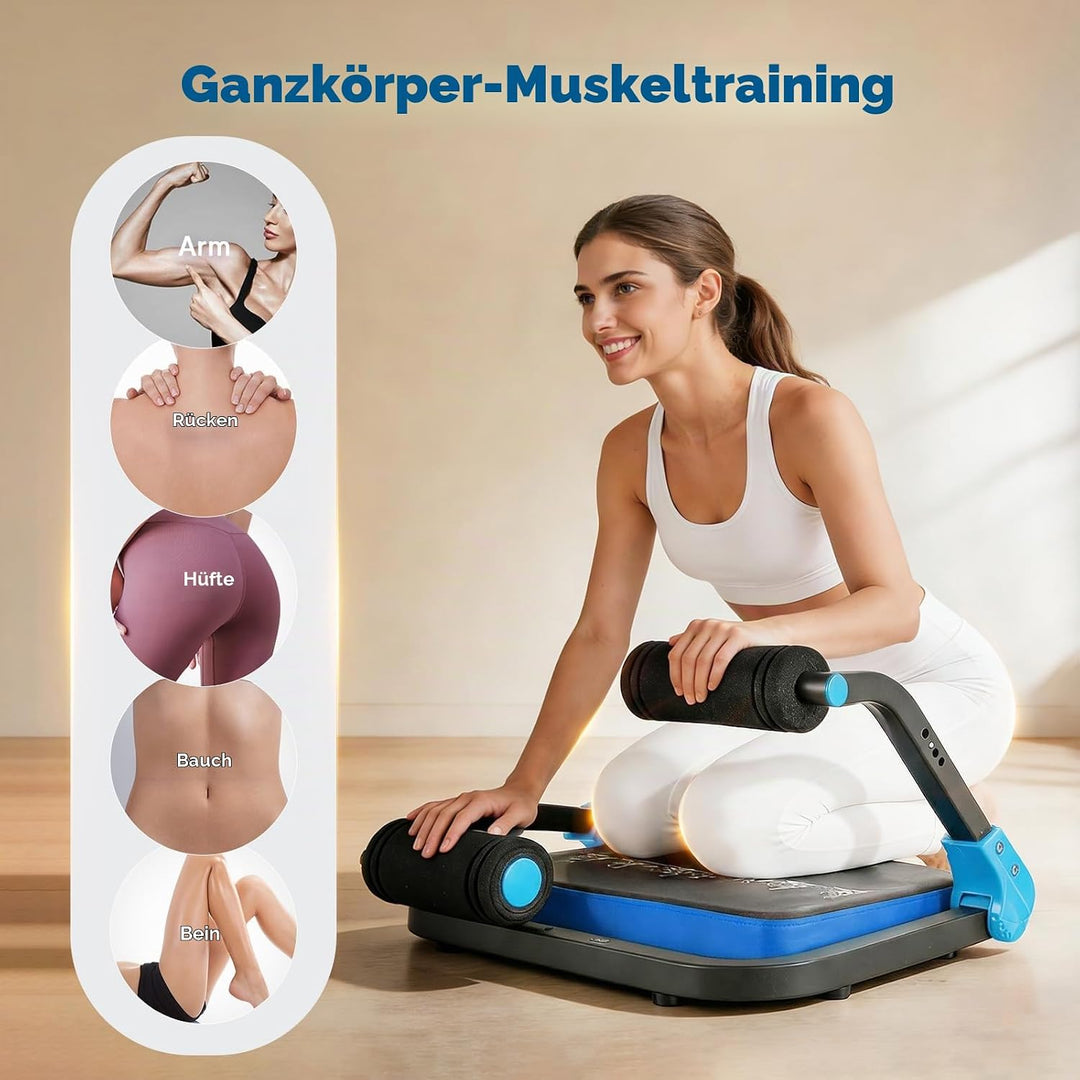 Bauchtrainer für Zuhause 4 Widerstandsstufen – Ganzkörper Core-Trainer für Zuhause, 150 kg belastbar
