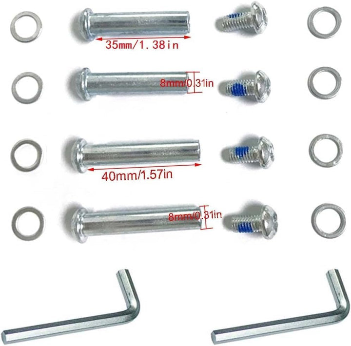 LOTOWELZON 2 x Ersatzräder für Gepäckkoffer, 50/64/70/75/84/90 mm Gummi-Inline-Rollschuhe mit 8 mm A