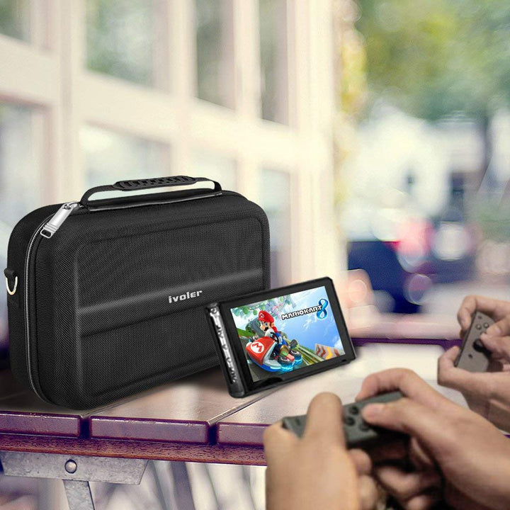 ivoler Tasche Kompatibel mit Nintendo Switch/Nintendo Switch OLED, Deluxe Harte Tragetasche Schutz P