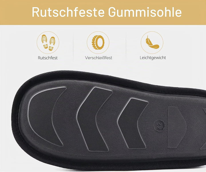 ONCAI Hausschuhe Herren Rückstellschaum Warme Stricken Filz Flauschig Plüsch Pantoffeln für Manner m