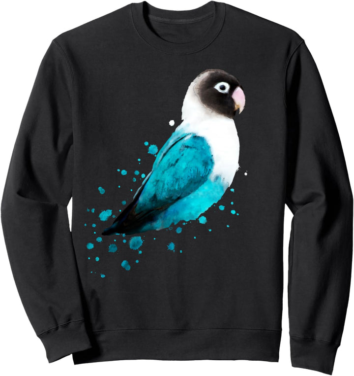 Masked Lovebird, Black-masked Lovebird, Blue Parrot Bird Sweatshirt