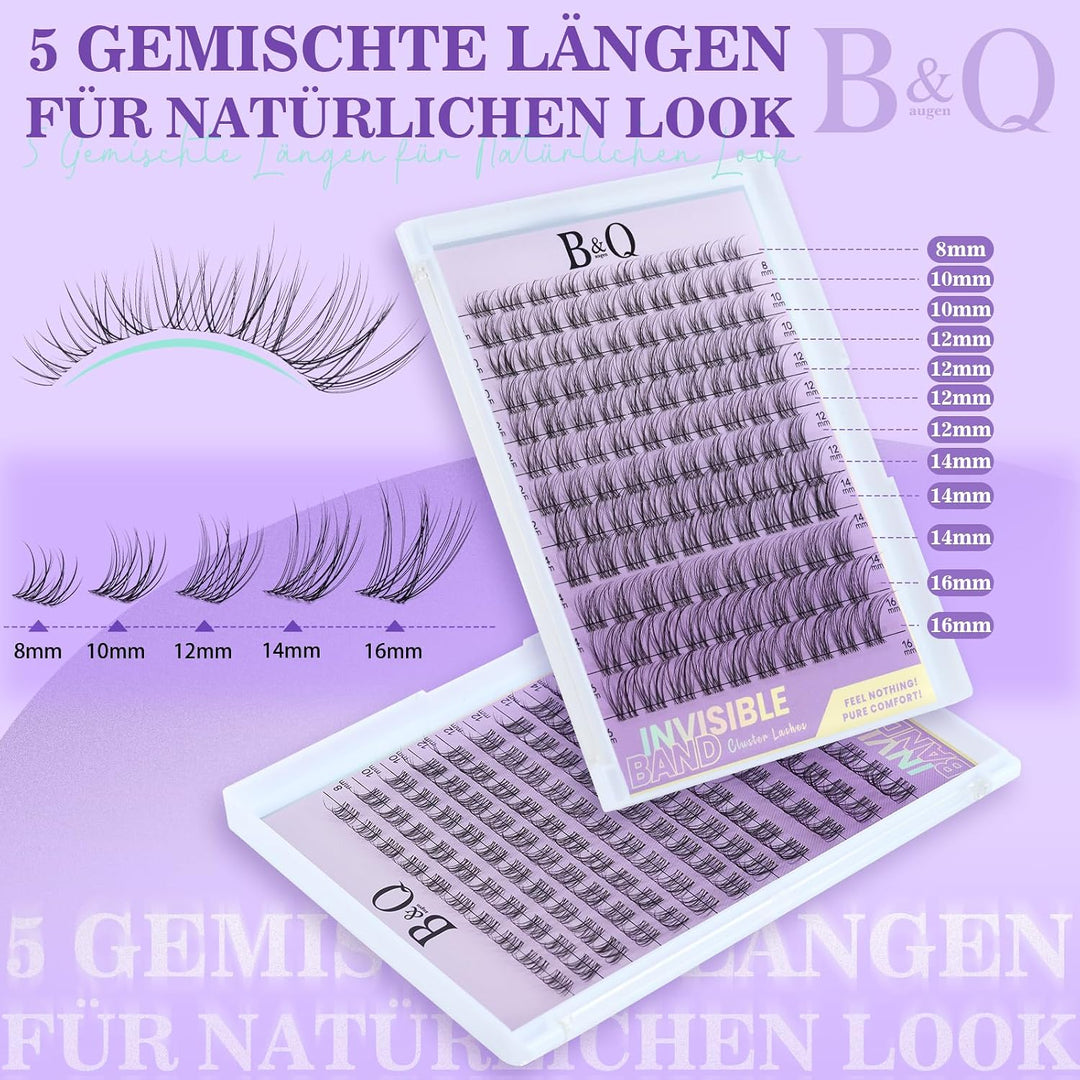 B&amp;Q Lash Extension Set 120PCS Flora Lash Clusters 8-16 mm MIX Flora FD, Flora FD