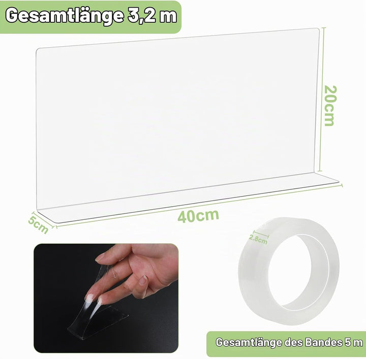 8 Stück Spielzeugblocker für Möbel - 40x20x5CM Couch Blocker, Kratzschutz Sofa Katze, Transparente M