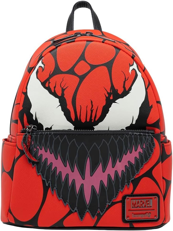 Loungefly Marvel Glow in the Dark Carnage Cosplay Mini-Rucksack, Mehrfarbig, Einheitsgrösse, MVBK021
