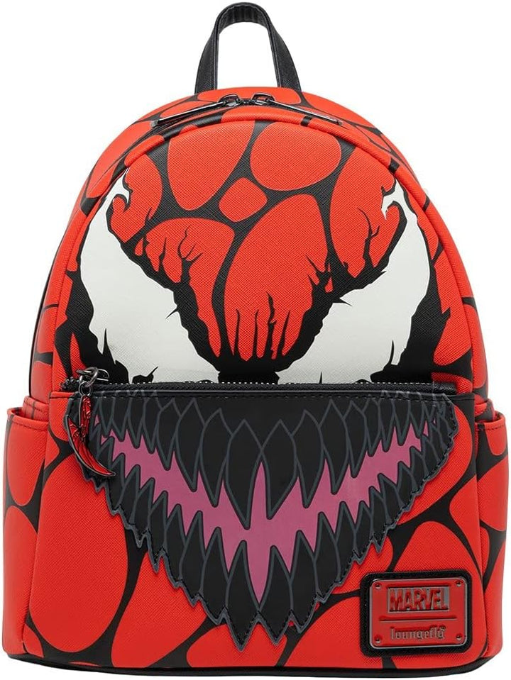 Loungefly Marvel Glow in the Dark Carnage Cosplay Mini-Rucksack, Mehrfarbig, Einheitsgrösse, MVBK021
