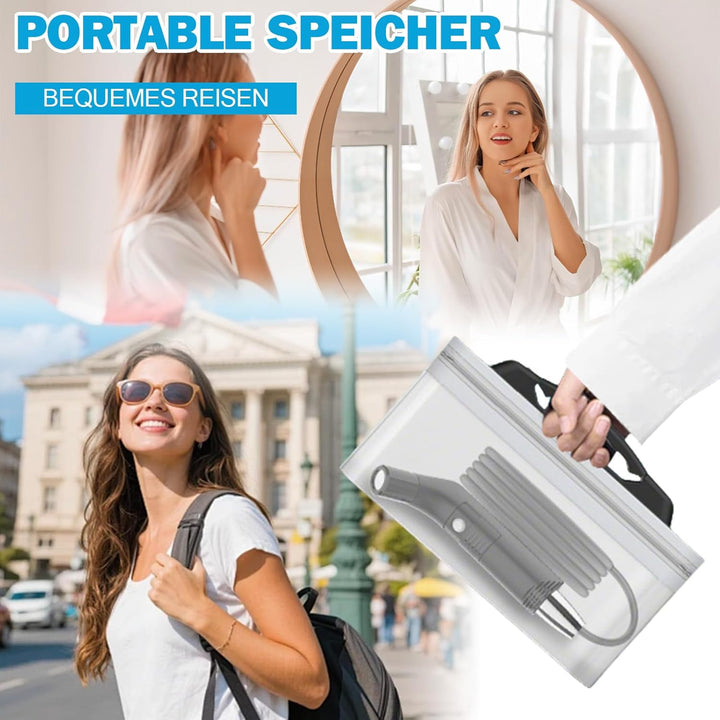 Reise Bidet Elektrisch, 2,3 L Wiederaufladbares Portable Bidet, Popodusche mit 1,2 m Filterwasserlei