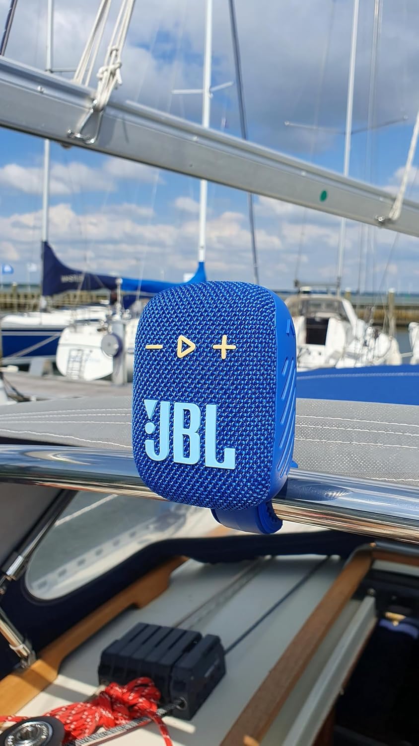 JBL Box Wind 3S Tragbarer Mini Bluetooth Lautsprecher Wasserdicht mit Clip für Sport, Fahrrad und Ro