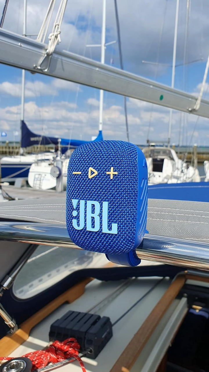 JBL Box Wind 3S Tragbarer Mini Bluetooth Lautsprecher Wasserdicht mit Clip für Sport, Fahrrad und Ro