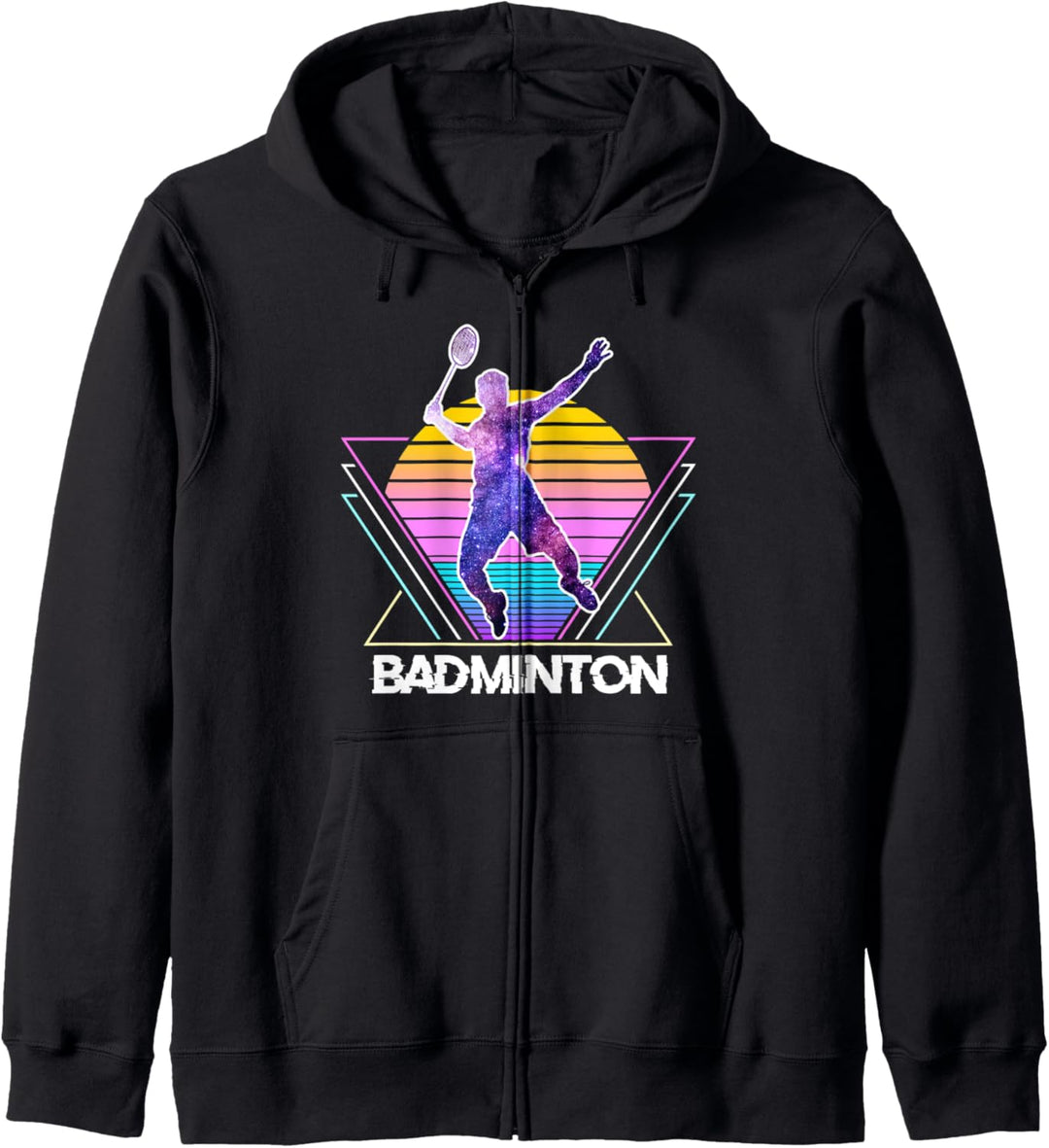Badmintonspieler Sport Retro Vintage Vaporwave 90er Jahre Kapuzenjacke