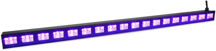 BeamZ LCB48 UV Lampe Schwarzlichtlampe LED Bar 90 cm, 18 x 3 Watt, DMX, Soundmodus, UV Licht, Neonfa