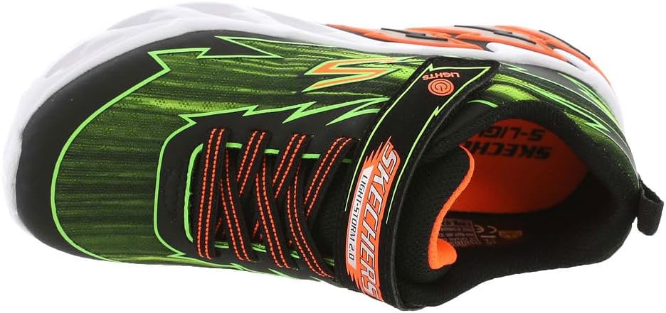 Skechers Jungen Light Storm 2.0 Sneaker 31 EU Schwarz Limettengrün, 31 EU Schwarz Limettengrün