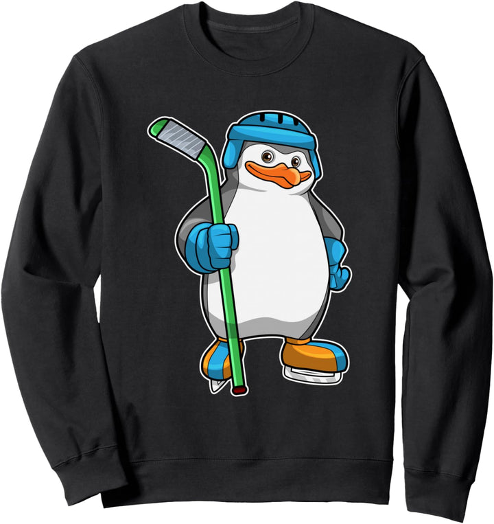 Pinguin Eishockey Eishockeyschläger Sport Sweatshirt