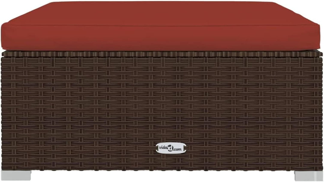 Tidyard Polyrattan Sitzhocker Hocker Rattan Gartenmöbel Fussbank Gartenhocker Gartenstuhl Rattanstuh