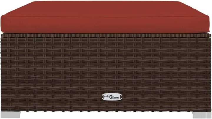 Tidyard Polyrattan Sitzhocker Hocker Rattan Gartenmöbel Fussbank Gartenhocker Gartenstuhl Rattanstuh