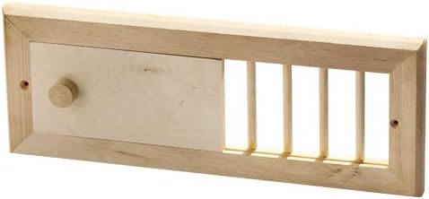 Sauna Lüftungsschieber Saunabelüftung Lüftungsgitter mit Schieber Holz Erle 8861